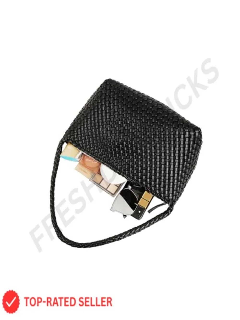 Vegan Leather Woven Tote Bag Braided Hobo Handbag Women Shoulder Purse